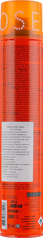 Лак для волосся - Morfose Hair Spray Ultra Strong — фото N2