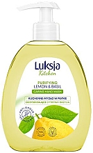 Парфумерія, косметика Рідке мило "Лимон і базилік" - Luksja Kitchen Purifying Lemon & Basil Caring Hand Wash