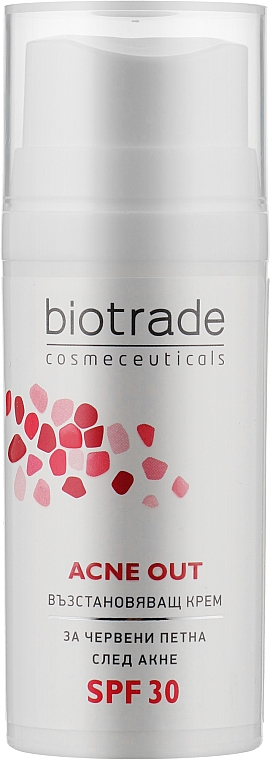 Восстанавливающий крем с SPF 30 для кожи с видимыми дефектами и пятнами постакне - Biotrade ACNE OUT SPF 30