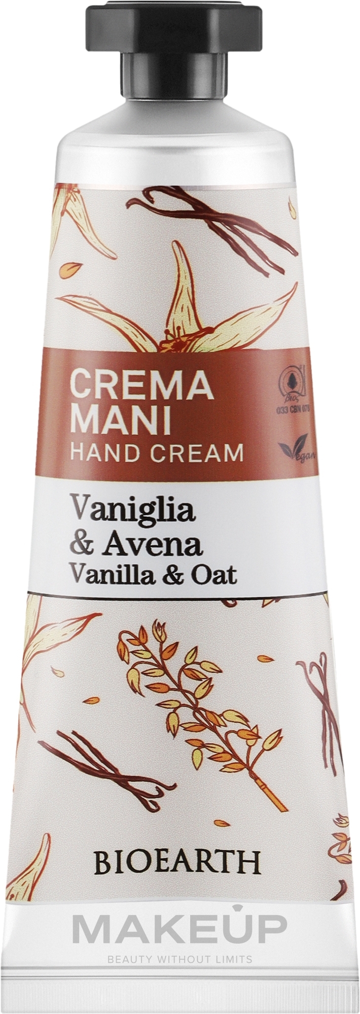 Крем для рук "Ваніль і овес" - Bioearth Family Vanilla & Oat Hand Cream — фото 30ml
