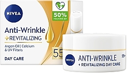 Парфумерія, косметика Денний крем для обличчя проти зморщок + ревіталізація 55+ - NIVEA Anti-Wrinkle + Revitalising Day Cream