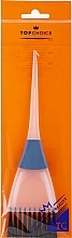 Кисточка для окрашивания волос 65002, размер M, белая с синим - Top Choice — фото N2