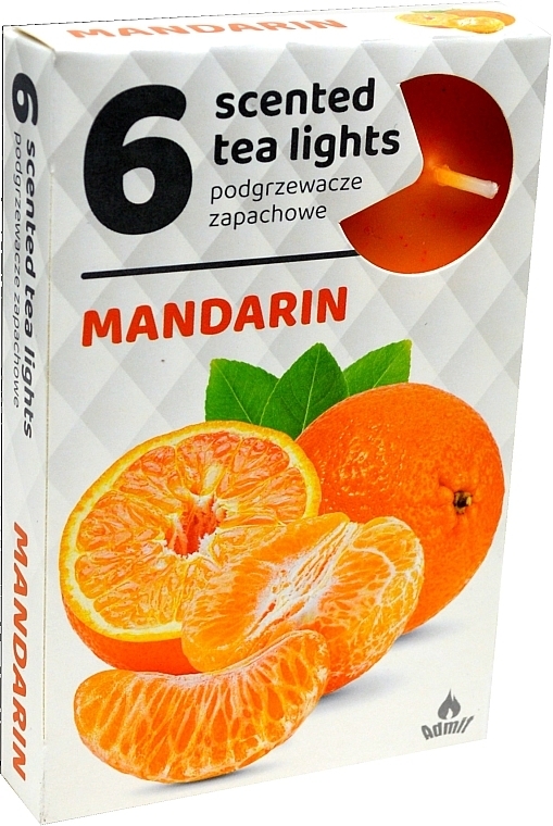Чайні свічки "Мандарин", 6 шт. - Admit Scented Tea Light Mandarin — фото N1