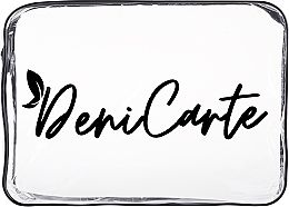 Косметичка, 4497, прозрачная, черная с надписью - Deni Carte — фото N1