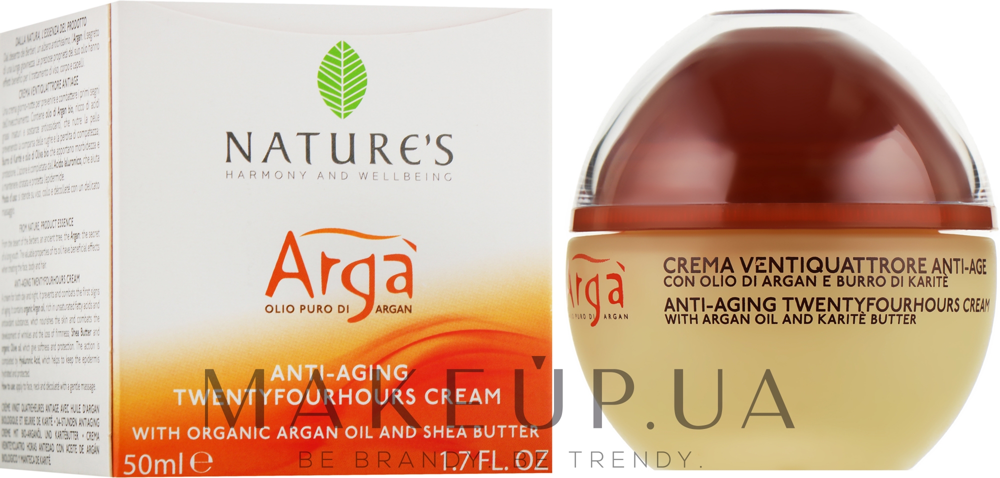 Крем для лица с аргановым маслом - Nature's Arga Crema Antiage — фото 50ml