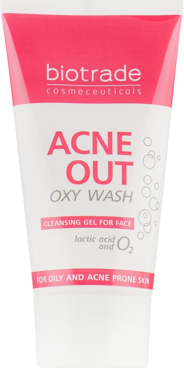 Гель "Кисневе вмивання" для жирної та проблемної шкіри - Biotrade Acne Out Oxy Wash Cleansing Gel For Face (міні) — фото N1