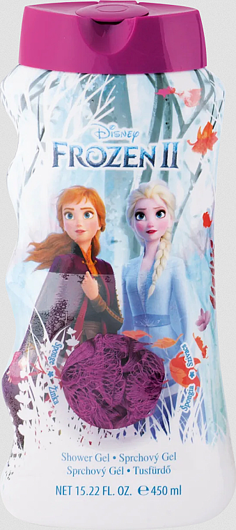 Набор - Air-Val International Frozen Disney Frozen 2 (sh/gel/450ml + sponge) — фото N2