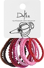 Набір різнобарвних гумок для волосся UH717719, 10 шт - Dulka — фото N1