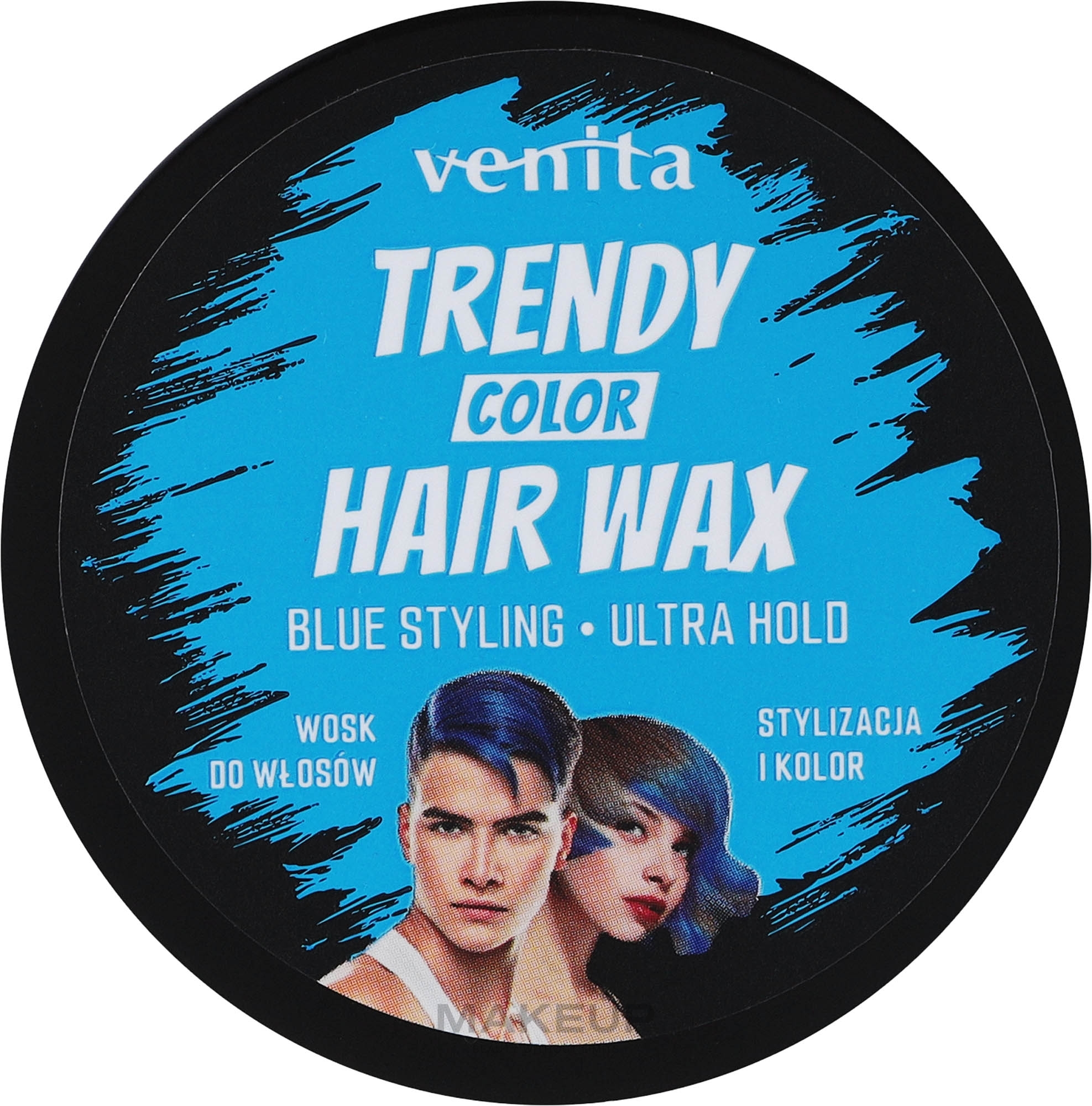 Цветной воск для волос - Venita Trendy Color Hair Wax — фото Blue