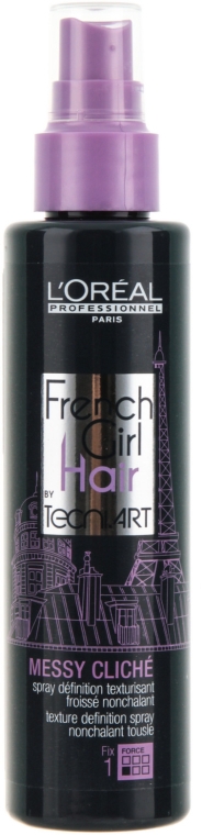 Ультра-легкий спрей для тонкого волосся - L'oreal Professionnel Tecni Art French Girl Hair Messy Cliche — фото N1