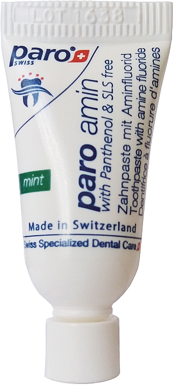 Зубная паста на основе аминофторида - Paro Swiss Paro Amin (пробник) — фото N1
