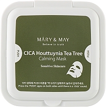 Тканевые маски с успокаивающим действием - Mary & May CICA Houttuynia Tea Tree Calming Mask — фото N1
