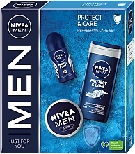 Парфумерія, косметика Набір - NIVEA Men Protect & Care (sh/gel/250ml + deo/50ml + f/b/cr/75ml)
