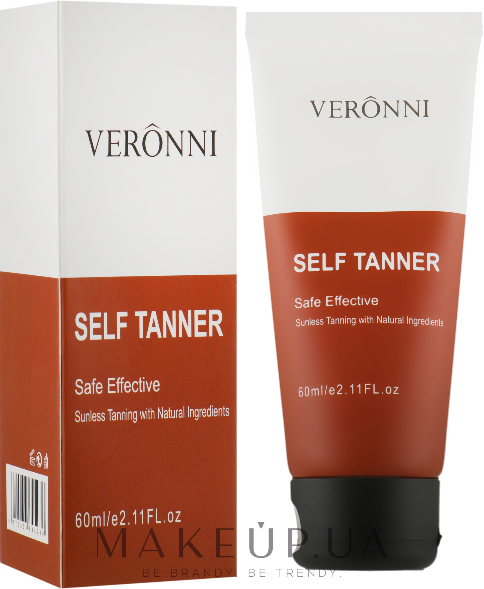 Крем-автозагар для тела "Лифтинг и увлажнение" - Veronni Tinted Self-Tanning — фото 60ml