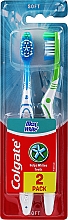 Зубна щітка Max White Soft, блакитна + зелена - Colgate Max White Soft Polishing Star — фото N1