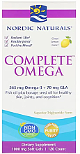 Пищевая добавка, лимон 565 мг "Омега-3-6-9" - Nordic Naturals Complete Omega Lemon — фото N1