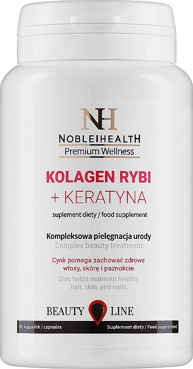 Комплекс для догляду за волоссям, шкірою та нігтями - Noble Health Collagen + Ceratin — фото N1