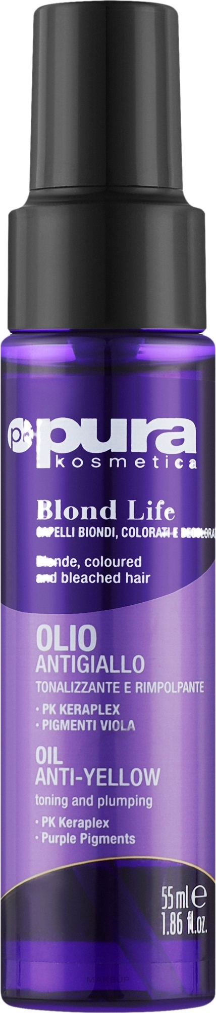 Відновлювальна олія для волосся - Pura Kosmetica Blond Life — фото 55ml
