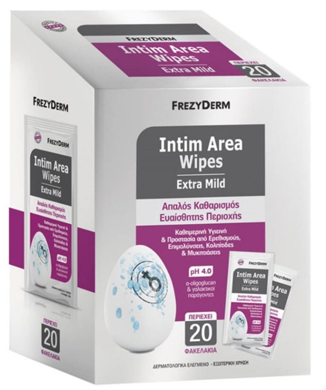 Очищувальні серветки для інтимної гігієни - Frezyderm Intim Area Wipes — фото N1