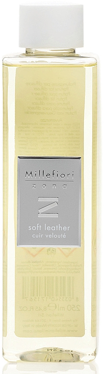 Наповнювач для аромадифузора "М'яка шкіра" - Millefiori Milano Zona Soft Leather Refill (запасний блок) — фото N1
