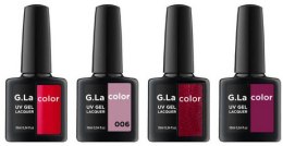 Духи, Парфюмерия, косметика Набор гель-лаков №4 (6, 23, 26, 30) - G. Lacolor UV Gel Lacquer Set (nail/4x10ml)