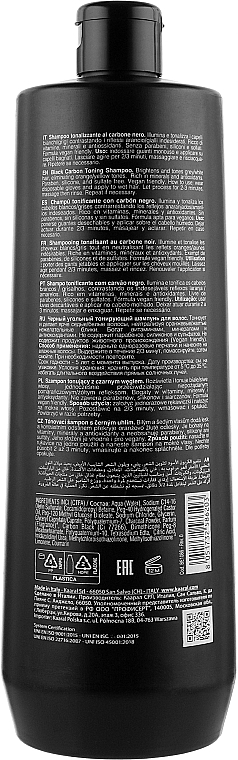 Чорний вугільний тонувальний шампунь для волосся - Kaaral Blonde Elevation Charcoal Shampoo — фото N4