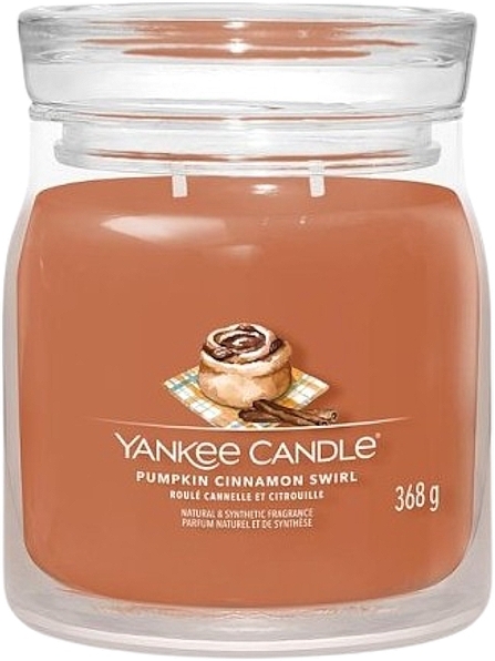 Ароматическая свеча в банке "Pumpkin Cinnamon Swirl", 2 фитиля - Yankee Candle Singnature  — фото N1