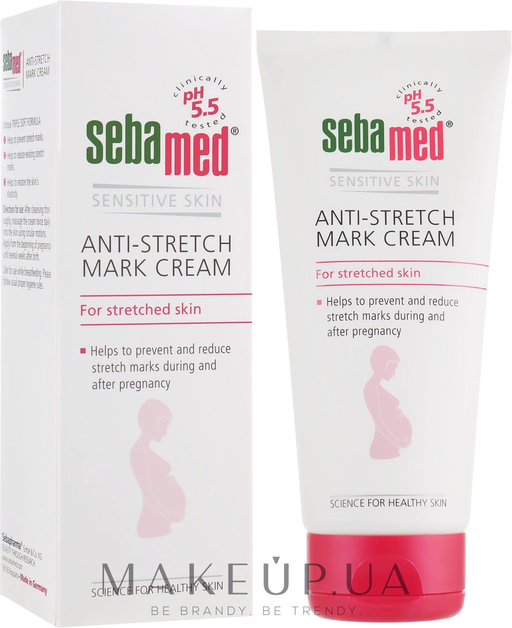 Крем для тіла для попередження і зменшення розтяжок - Sebamed Sensitive Skin Anti-Stretch Mark Cream — фото 200ml