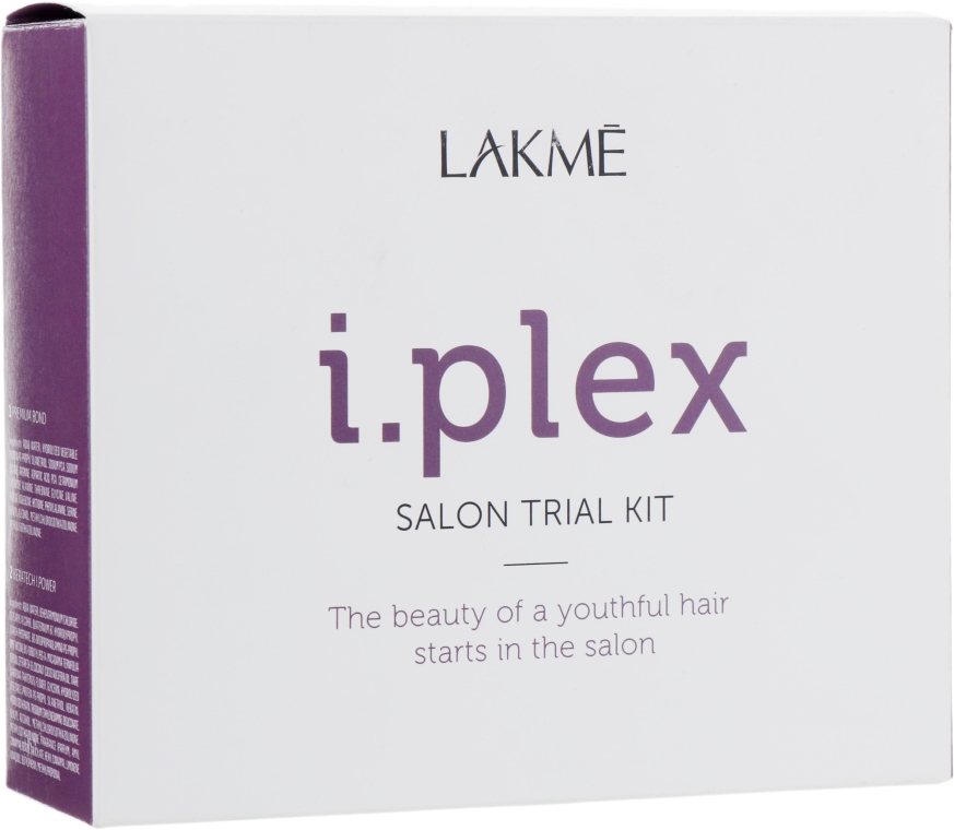 Пробний салонний набір для відновлення волосся - Lakme I.Plex Salon Trial Kit (treatment/3x100ml)