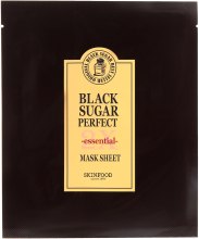 Парфумерія, косметика Тканинна маска з екстрактом чорного цукру - SkinFood Perfect Black Sugar Mask Sheet 2X Essential