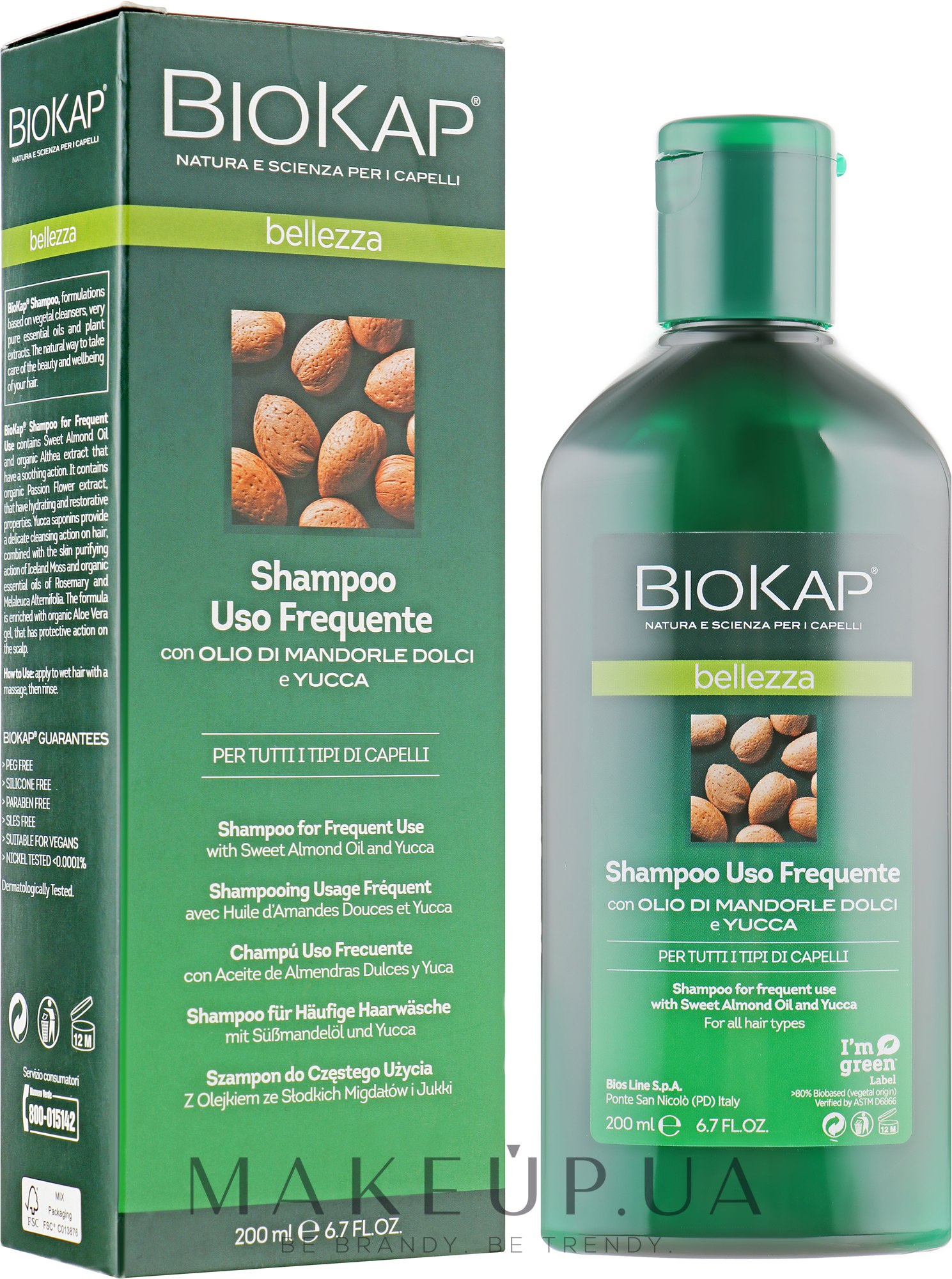 Шампунь для частого використання - BiosLine BioKap Shampoo Uso Frequente — фото 200ml