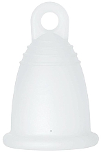 Парфумерія, косметика Менструальна чаша з петлею, розмір XL, прозора - MeLuna Sport Menstrual Cup Ring