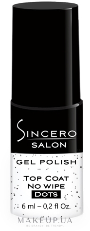 Верхнє покриття для гель-лаку - Sincero Salon Gel Polish Top Coat No Wipe Dots — фото 6ml