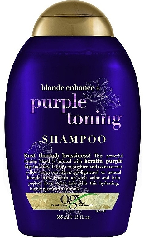 Шампунь для світлого волосся - OGX Blonde Enhance+ Purple Toning Shampoo — фото N1