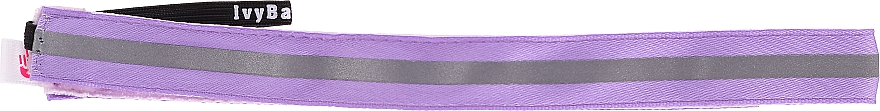 Пов'язка на голову, сріблясто-бузкова - IvyBands Neon Lilac Reflective Hair Band — фото N2