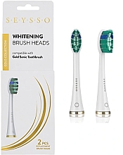 Парфумерія, косметика Змінні насадки для зубної щітки, 2 шт. - Seysso Gold Whitening Brush Heads White