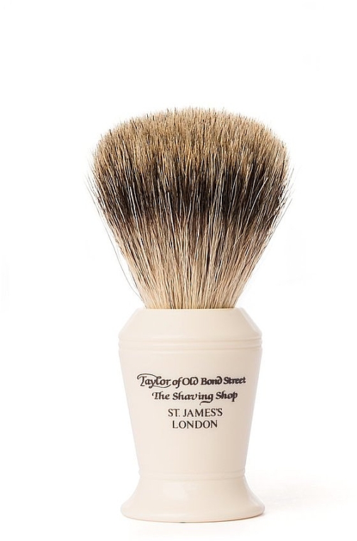 Помазок для бритья, HT3, 10 см - Taylor of Old Bond Street Shaving Brush Pure Badger Size L — фото N2