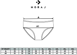 Женские трусики в рубчик с кружевом, BDM601-006, фиолетовые - Moraj — фото N2