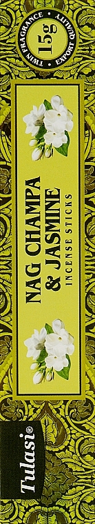 Пахощі "Наг чампа і жасмин" - Tulasi Nag Champa & Jasmine Incense Sticks