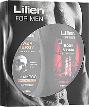 Духи, Парфюмерия, косметика Набор - Lilien For Men Dark Red (shm/400ml + sh/gel/400ml)