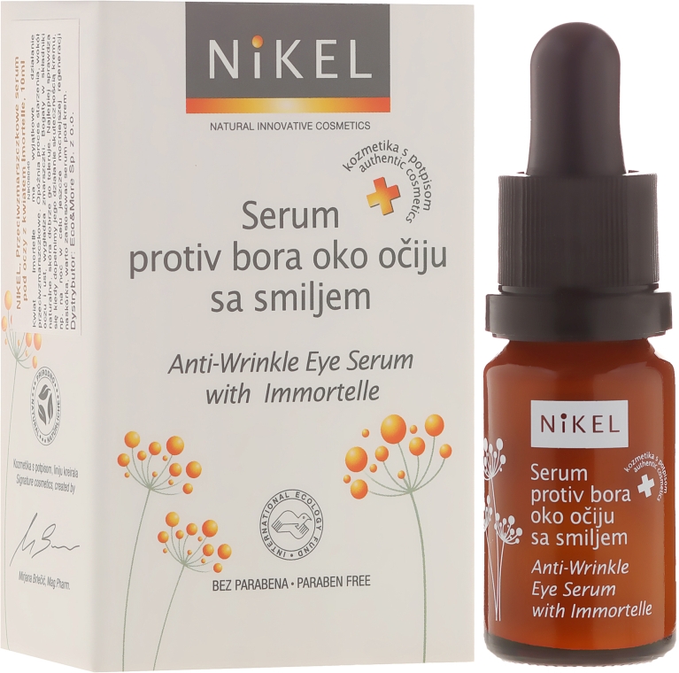 Сыворотка для глаз против морщин с экстрактом цветов Бессмертника - Nikel Anti-Wrinkle Eye Serum — фото N1