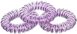 Резинки для волос "Anti Ziep" фиолетовые, 3 шт, диаметр 5см - Titania — фото N1