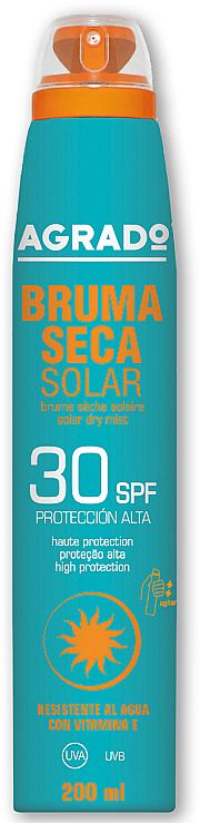Сонцезахисний спрей SPF30+ для тіла - Agrado Bruma Seca Solar Spray SPF30+ — фото N1