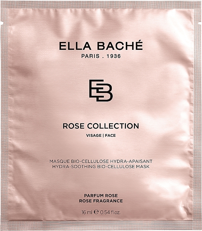 Био-целлюлозная розовая маска - Ella Bache Roses' Your Day Bio-Cellulose Hydrating Mask