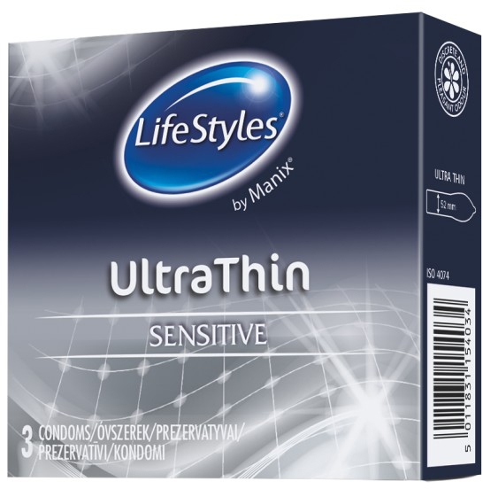 Презервативи, 3 шт. - LifeStyles Ultrathin — фото N1