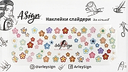 Парфумерія, косметика Наклейка-слайдер для нігтів "Квіткові квіточки" - Arley Sign