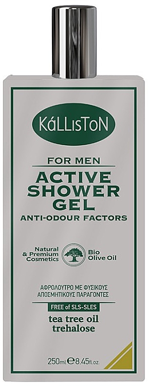 Активний гель для душу з олією чайного дерева й трегалозою - Kalliston For Man Active Shower Gel — фото N1