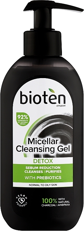 Мицеллярный очищающий гель для нормальной и жирной кожи - Bioten Detox Micellar Cleansing Gel
