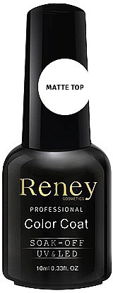 Закріплювач гель-лаку матовий - Reney Cosmetics Top Matte Velvet No Wipe — фото N1