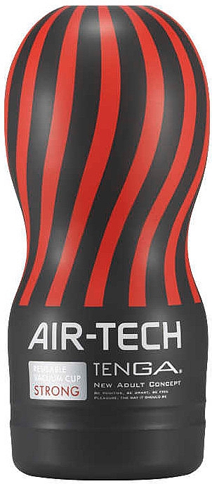Мастурбатор с вакуумным эффектом, красно-черный - Tenga Air-Tech Vacuum Cup Strong — фото N1